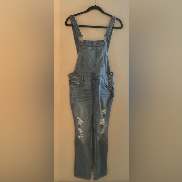 Arizona Jean Co. Distressed Denim Overalls - Size Small - Picture 1 of 4